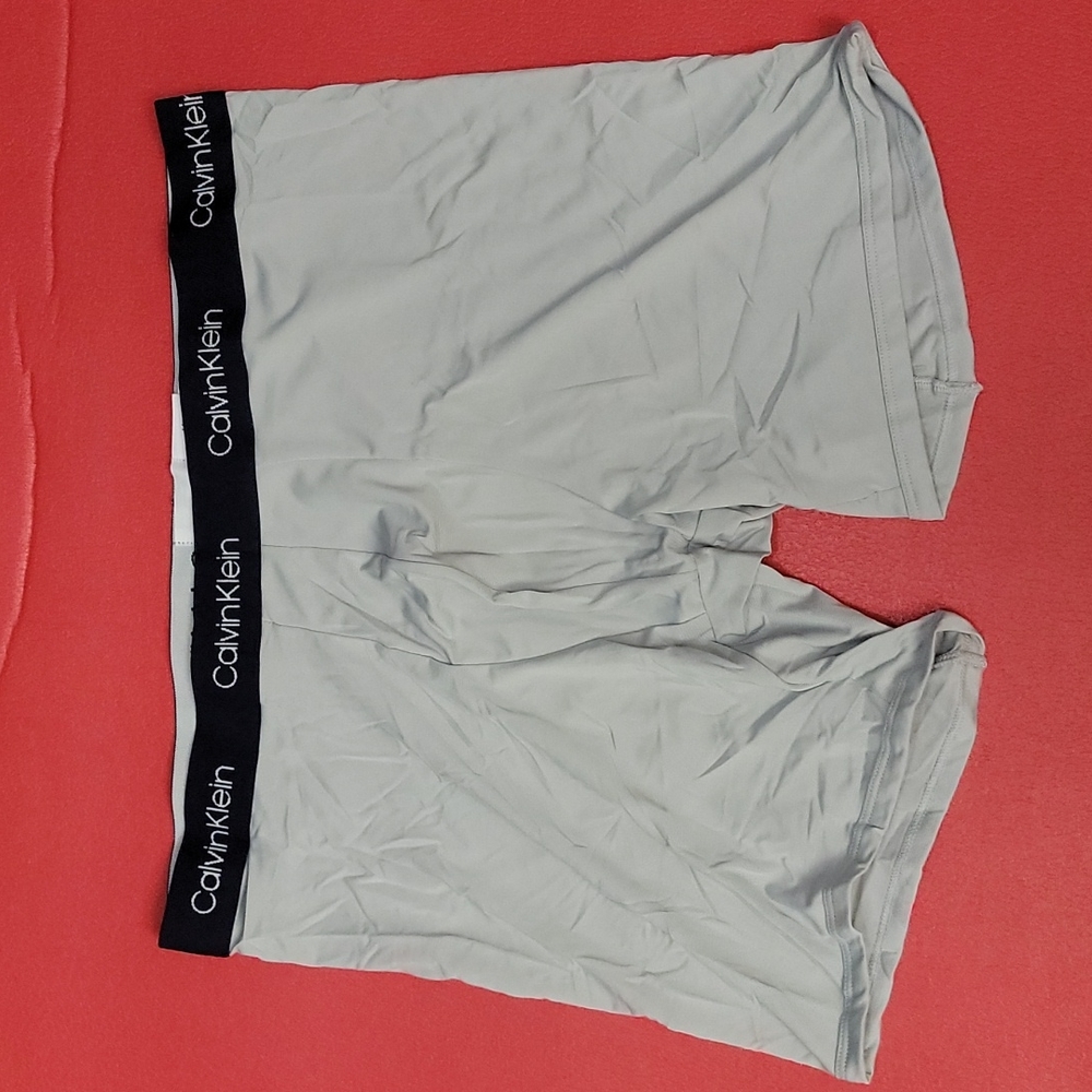 Calvin Klein Microfiber Boxer Brief - Gray And Navy Blue - Size L
